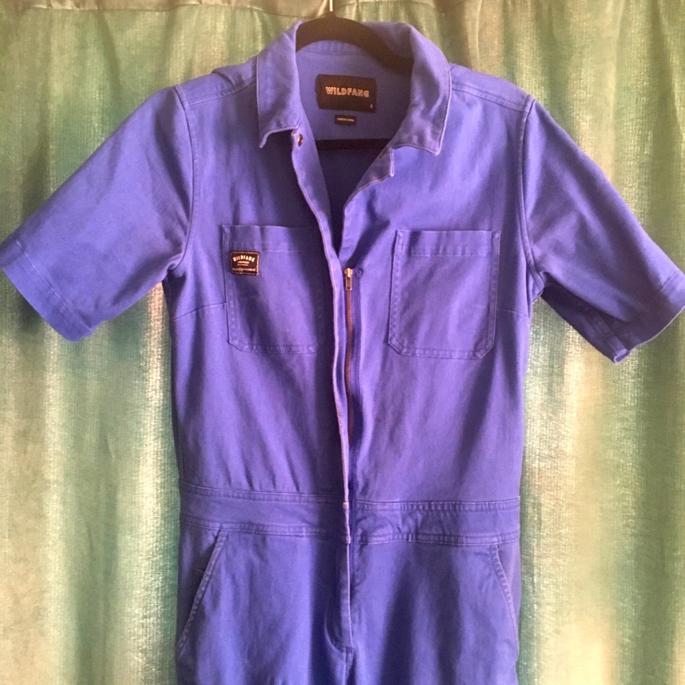Blue Short Sleeve Wildfang Coveralls Small